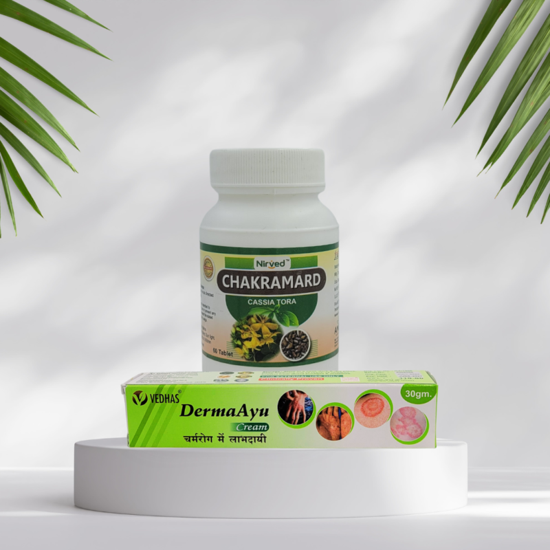 Combo of Chakramard Capsule & DermaAyu Cream