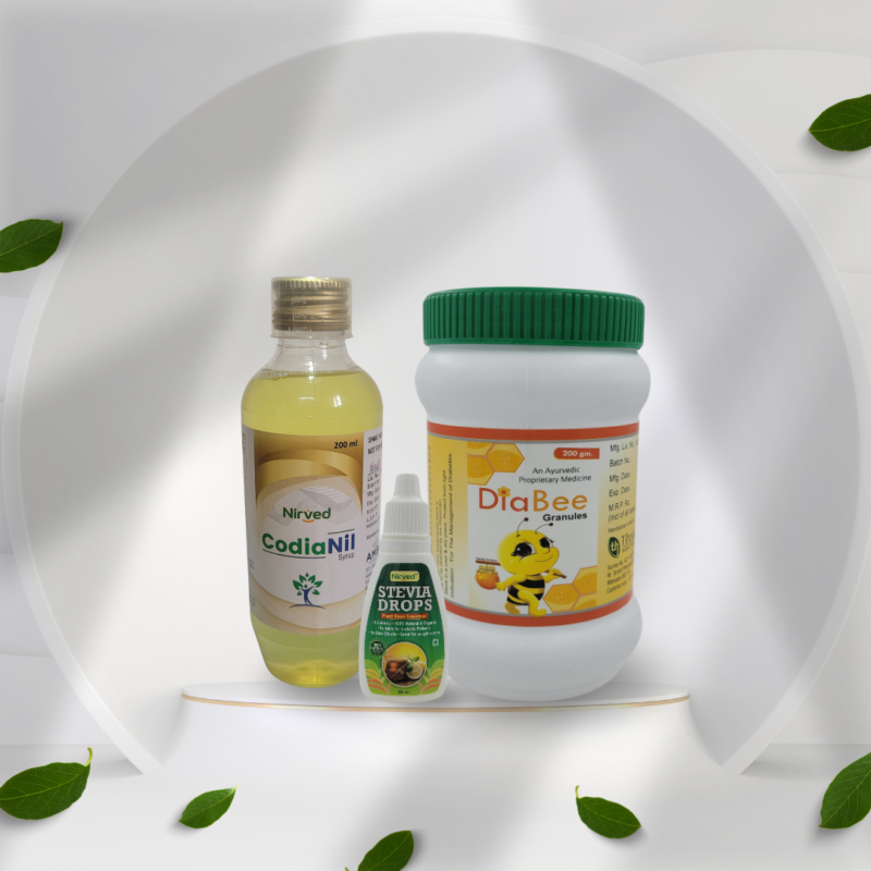 Combo of Stevia Drops, CodiaNil Syrup & DiaBee Granules
